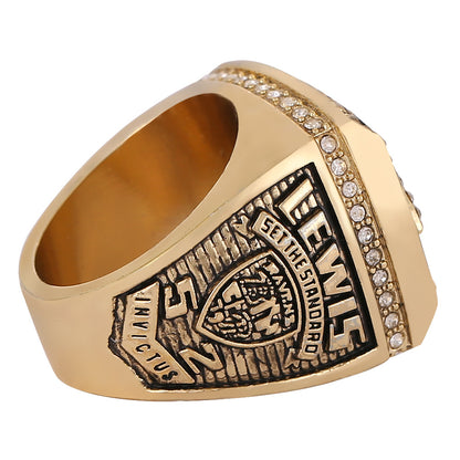 Gempoetry | 35th NFL 2000-2001 Baltimore Ravens Championship Ring Alloy Diamond Men's Ring