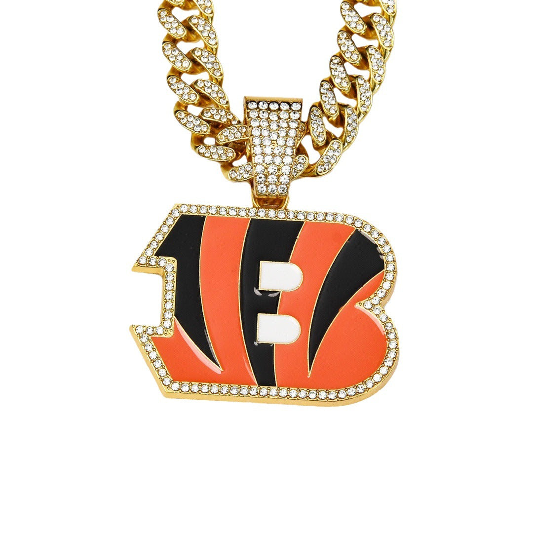 Gempoetry | NFL Cincinnati Bengals Tigers Tigers jewelry Football team logo team logo sports pendant necklace