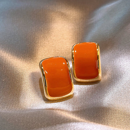 Gempoetry | Autumn and winter Mirad square earrings for women, popular new styles, light luxury high-end temperament earrings, niche unique earrings