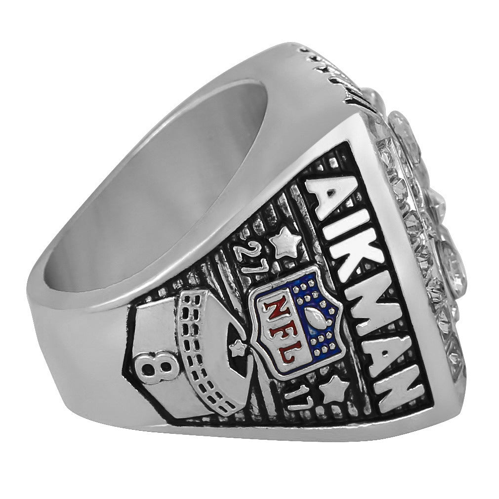 Gempoetry | 30th NFL 1995-1996 Dallas Cowboys Super Bowl Championship Ring Gold Silver