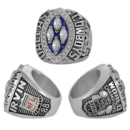 Gempoetry | 28th NFL 1993-1994 Dallas Cowboys Super Bowl Championship Ring Gold Silver