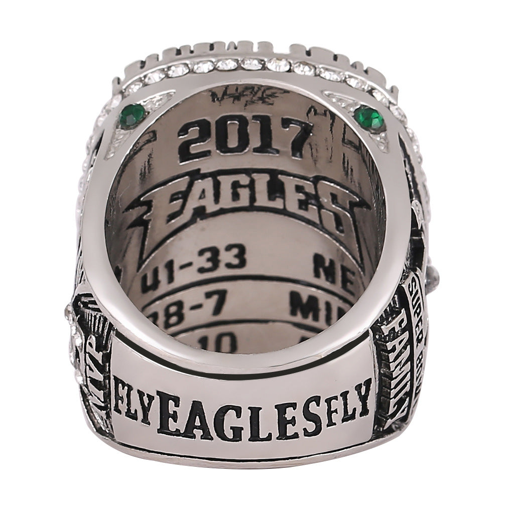 Gempoetry | 52nd NFL 2017-2018 Eagles Championship Ring Philadelphia FOLES Men's Ring