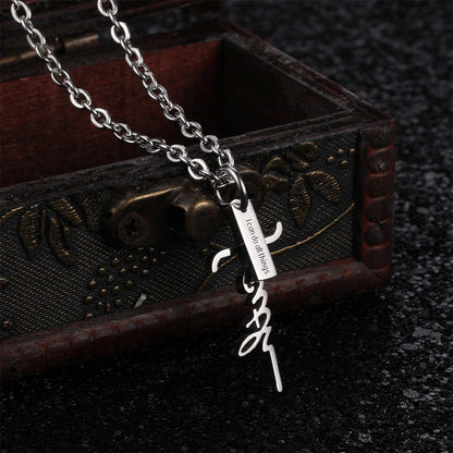 Gempoetry | Creative Alphabet Faith Cross Necklace Girl Boy Woman Man Bible Psalm Phillips 4:13