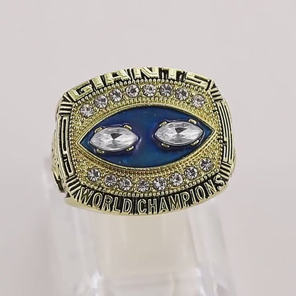 Gempoetry | 25th NFL 1990-1991 New York Giants Championship Ring Football Men's Ring