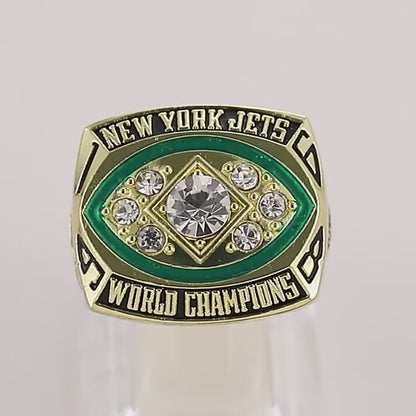 Gempoetry | NFL 1968 New York Jets Championship Ring Football Men's Ring