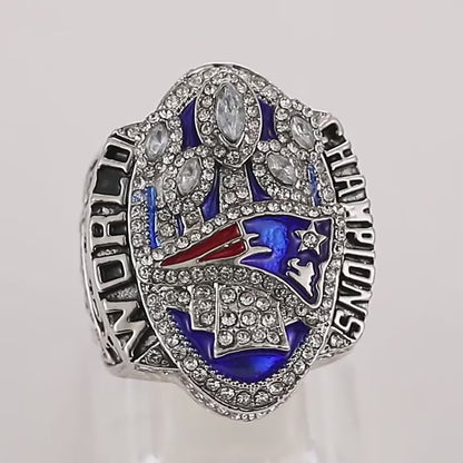 Gempoetry | 51st NFL 2016-2017 New England Patriots Super Bowl 5th Championship Ring Men's Ring Jewelry