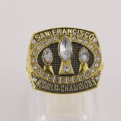 Gempoetry | 23rd NFL 1988-1989 San Francisco 49ers football championship ring men's ring