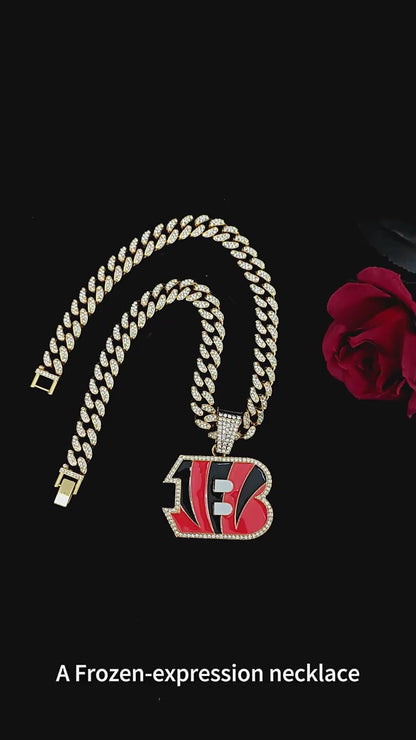 Gempoetry | NFL Cincinnati Bengals Tigers Tigers jewelry Football team logo team logo sports pendant necklace