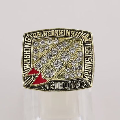 Gempoetry | 26th NFL 1991-1992 Washington Redskins Championship Ring Washington Commander Alloy Diamond Men's Ring